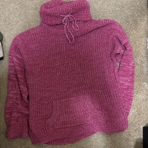 Women's Pink Turtleneck Sweater